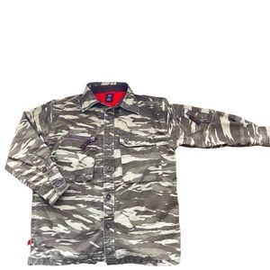 Gap Kids Boys Utility Camo Army Shacket Jacket Shirt Outerwear Cotton Size 7